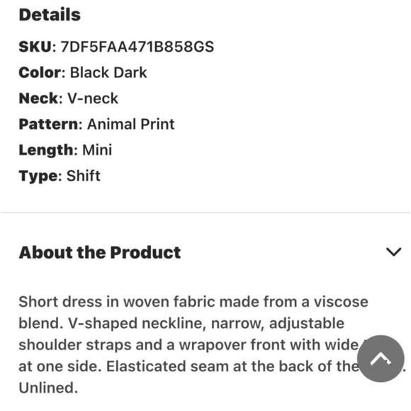 H & M Sleeveless Black and White patterned wrap mini sheath dress size XL - Picture 4 of 12